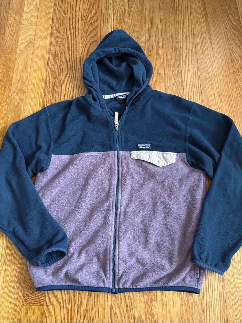 Patagonia purple blue fleece lightweight jacket XL 14